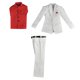 thumbnail image 2 of 1/6 de ropa para 12 "figura rojo manga larga camisa pantalón blanco traje, 2 of 3
