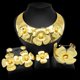 thumbnail image 5 of 4 Pzas 24K Brillantes Conjuntos de Joyería de Compromiso Boda para Mujer Collar Pulsera Aretes Anillo Conjuntos de Joyería Nupcial para Mujer Fiesta Graduación Accesorios de Disfraz, 5 of 6