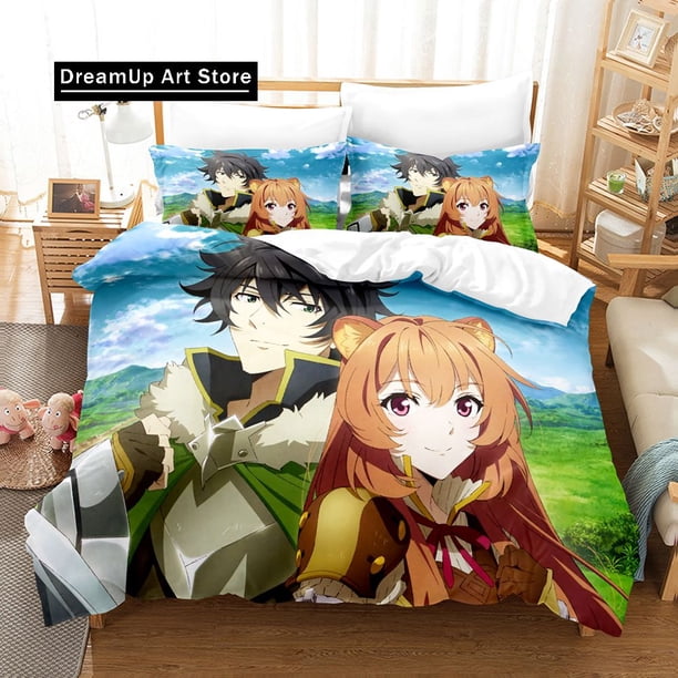 Anime The Rising Of The Shield Hero Bedding Sets Duvet Cover Set With Pillowcase Bedclothes Bed Linen