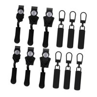 Magideal - 12X Kit De Reparación De Cremalleras, Pieza De Repuesto De Cremallera Metálica, Universal Extraíble, Para Sujetadores De Ropa, Botas, Mochilas, Chaque