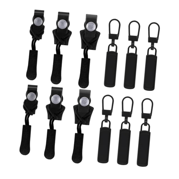 12x Kit de reparación de cremalleras, pieza de repuesto de cremallera metálica, universal extraíble, para sujetadores de ropa, botas, mochilas, chaque