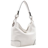 Bolso Hobo Para Mujer - Emily, Mkf Collection, Bolso De Hombro De Cuero Vegano Suave, Espacioso Y Casual - Blanco