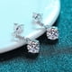 thumbnail image 5 of Moissanite Aretes Colgantes 2cttw Color D Claridad VVS1 Corte Redondo Moissanite Earrings Aretes de Diamante de Plata Esterlina 925 para Mujer Colgantes con Certificado, 5 of 9
