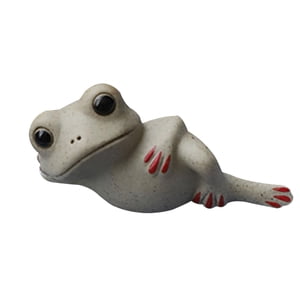 Magideal - Estatuilla De Mascota De Té De Rana De Cerámica, Decoración De Coche, Estatuas De Animales Pequeños Para Dormitorio, Accesorios Elegantes En Líneas, M Estilo B