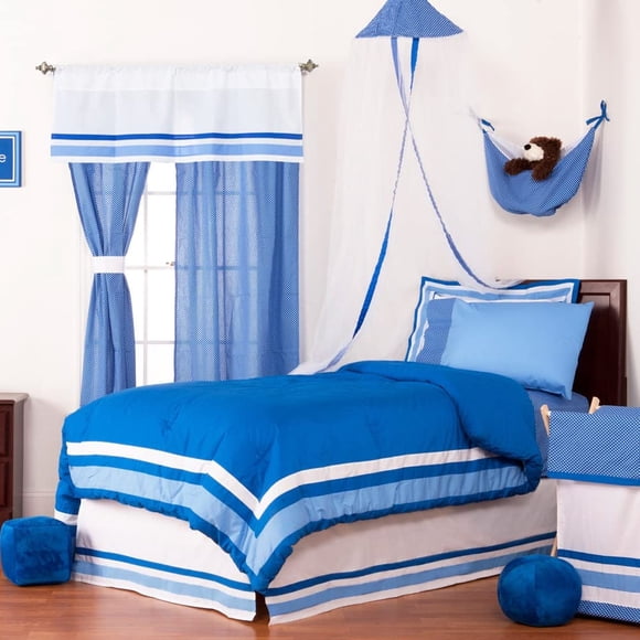 Juego de cama One Grace Place Simplicity Full Blue de 4 piezas