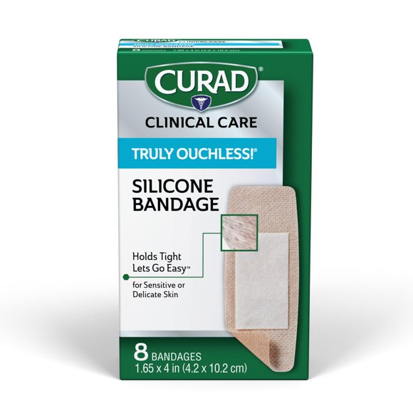 Curad CUR5003V1 Venda de Silicona 8 Unidades 4,2x10,2 cm