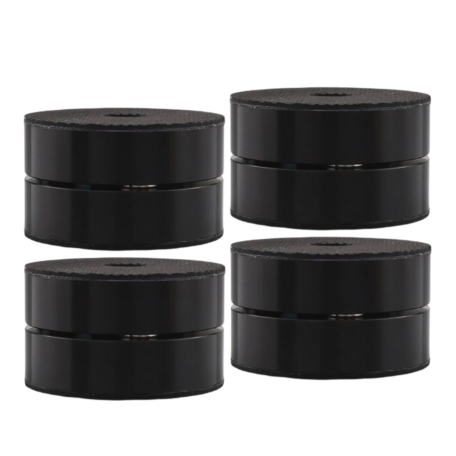 Bothyi - Altavoz Amortiguador Spike Pad Aleación De Aluminio Para Reproductor De Cd Electrónica 4 Piezas Negro