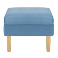 Bodevir - Pouf Sky 1C Felpa 05 Azul Petroleo