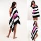 thumbnail image 5 of Toalla Franco Barbie Barbiecore a rayas blancas y negras 150x75 cm, 5 of 7