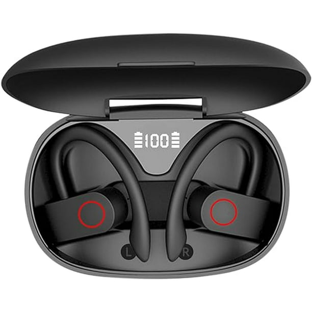 Audífonos Bluetooth 5.3 Con Pantalla Digital Led, Auriculares Inalámbricos Estéreo De Alta Fidelidad, Llamada Hd Enc Y Resistencia Al Agua Ipx7, Auriculares Deportivos Con Gancho Para Android, Ios