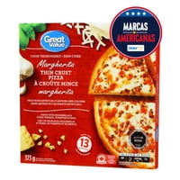 Pizza Margarita Masa Delgada 373 G Great Value