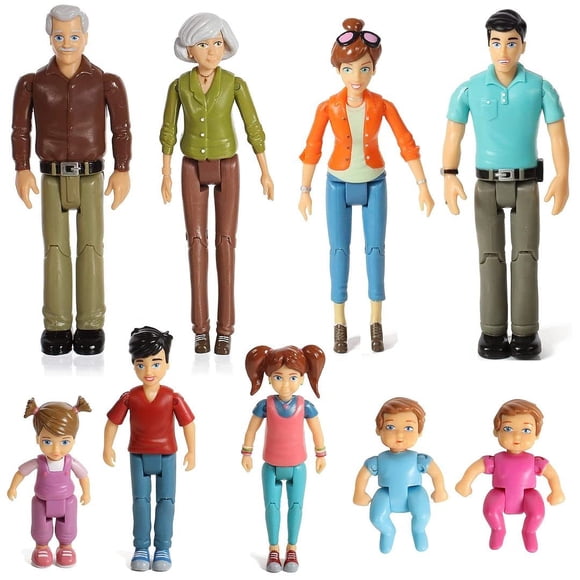 Set de figuras de acción Sweet Li'l Family Dollhouse People x9