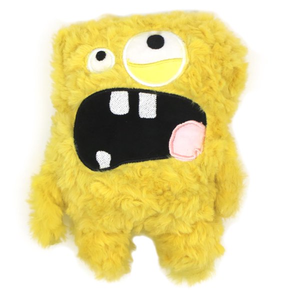 Juguete de Peluche HUGEME Monster Chirriante Amarillo para Perro