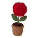 thumbnail image 3 of Mini Maceta Rústica Con Flores Tejidas A Mano, Estante Para Regalo De Cumplea?os Y Día De San Valentín, Rosa Roja, 3 of 5