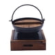 thumbnail image 4 of Olla Colgante De Hierro Fundido Con Tapa De Madera Olla De Estofado Japonés Sukiyaki Olla De Campamento 20cm Base 20x6cm, 4 of 5