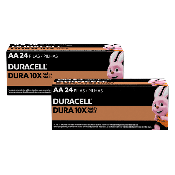 Pila Duracell Aa, (caja 48 Pilas, Doble A, Dura Más)