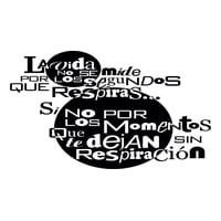 Rienda Libre Graphics - Frase Deco La Vida No Se Mide Por Los Segundos Fr-11054