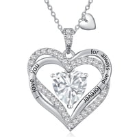 Collar Heshpaws Love Pendant Con Zirconia Y Piedra De Nacimiento