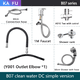 thumbnail image 1 of Shampoo basin massage spa head therapy curved waterfall shower shampoo bowl basin hairdressing station beauty salon supply, 1 of 3