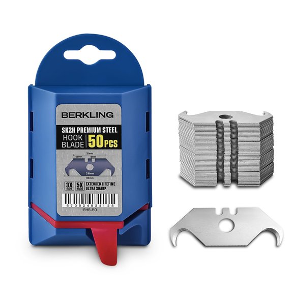 Cuchillas de Gancho Berkling Tools – Pack de 50 – 3 veces más afiladas