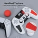 thumbnail image 3 of Funda para controlador de PlayStation 5, funda de silicona antideslizante para el mando de PS5 con tapones para el pulgar, protectores para el joystick y adhesivo envolvente para la funda-Blanco, 3 of 8