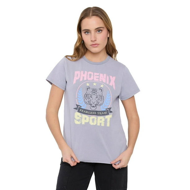 Polera Mujer Fun Regular Gris Varsity Corona