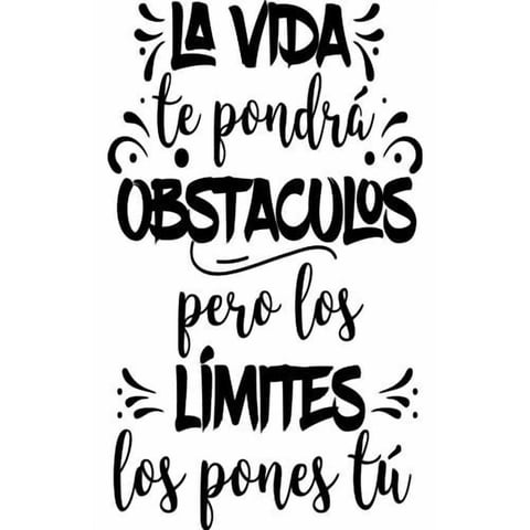 Rienda Libre Graphics - Frase Deco La Vida Te Pondrá Obstáculos Fr‑11007