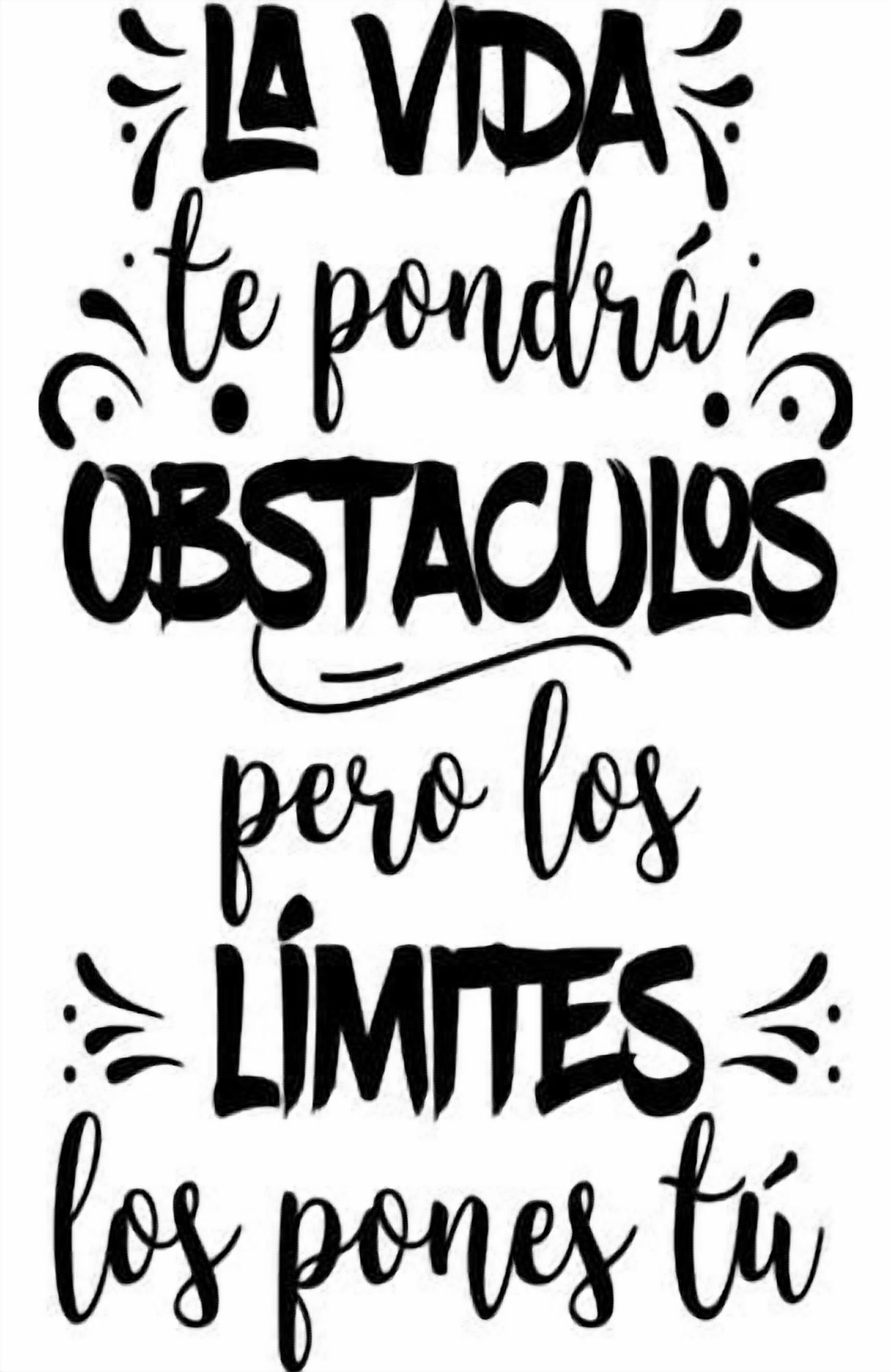 Rienda Libre Graphics - Frase Deco La Vida Te Pondrá Obstáculos Fr‑11007