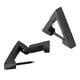 thumbnail image 2 of Aros unisex triangulares de acero negro par, 2 of 6