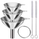 thumbnail image 1 of Juego de embudos YLYL de acero inoxidable 304 apto para uso alimentario con 2 cepillos, 1 of 7