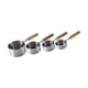 thumbnail image 5 of Juego De Tazas Medidoras De 4 Piezas De Acero Inoxidable Apilables Para Cocinar Arroz Con Leche, 5 of 5