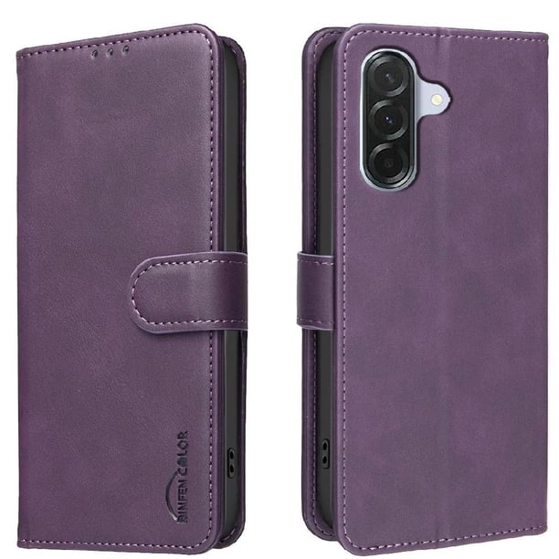 Funda Billetera para Samsung Galaxy S23 FE Protección RFID y Soporte Ajustable Morado