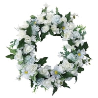 Magideal - De Gardenia Blanca Artificial Para Puerta De Entrada, 40 Diámetro, Para Decoración De Paredes Interiores Y Realistas, Decoración De Exteriores,
