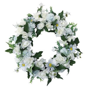 Magideal - De Gardenia Blanca Artificial Para Puerta De Entrada, 40 Diámetro, Para Decoración De Paredes Interiores Y Realistas, Decoración De Exteriores,