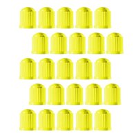 Magideal - 25X Tapas De Válvula De Vástago De Neumático Para Válvula , Accesorios Para Neumáticos, Decoración De Neumáticos, Vehículo, Impermeable, Tapa , Amarillo