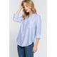 thumbnail image 4 of Camisa Tejida a Rayas con Cuello Redondo y Abertura Larga, 4 of 5