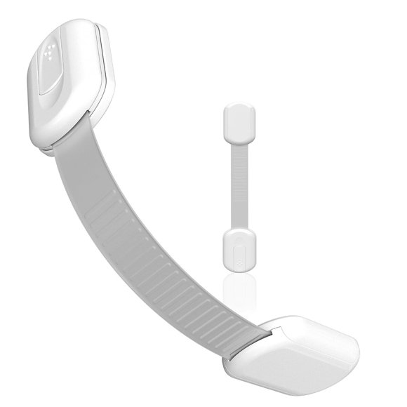 SKYLA HOMES Cabinet Strap Locks for Baby Proofing, 2 Pack, White