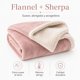 thumbnail image 3 of Manta Martiné Flannel Sherpa 127x152 cm Rosa chicle, 3 of 3