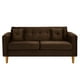 thumbnail image 1 of Sofa New Retro 3c Felpa 04 Chocolate, 1 of 6