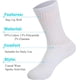thumbnail image 5 of Calcetines deportivos de algodón para mujer, fabricados en Estados Unidos, con costuras lisas en la puntera (3 pares), 5 of 6