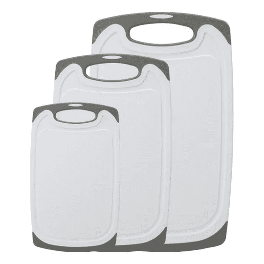 Genérico - Tabla Cortar De Cocina Picar Plástico Carne Verduras 3pcs Tabla De Cortar Gris
