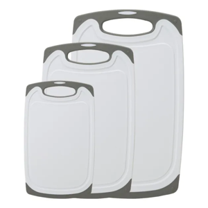 Genérico - Tabla Cortar De Cocina Picar Plástico Carne Verduras 3Pcs Tabla De Cortar Gris