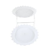 Disparo - Mostrador Decorativo Blanco 2 Pisos Para Celebraciones