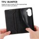 thumbnail image 4 of Funda tipo cartera con bloqueo RFID para Xiaomi Poco C71 4G Con tapa abatible, portatarjetas, cierre magnético, TPU y soporte Negro, 4 of 6