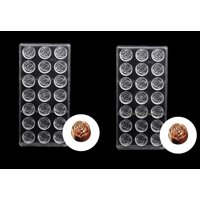 Genérico - Pack X2 Molde Chocolate Acrilico Molde De Chocolate Rosas