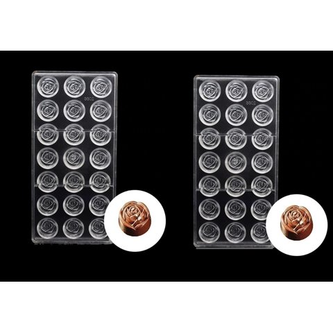 Genérico - Pack X2 Molde Chocolate Acrilico Molde De Chocolate Rosas