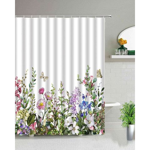 Genérico - Cortina De Baño Impermeable Más Forro De Ducha 180X180 Cm