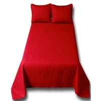 Alonso - Cobertor Colcha De Verano Quilt King Super King 250 Cm X 270 Cm Rojo