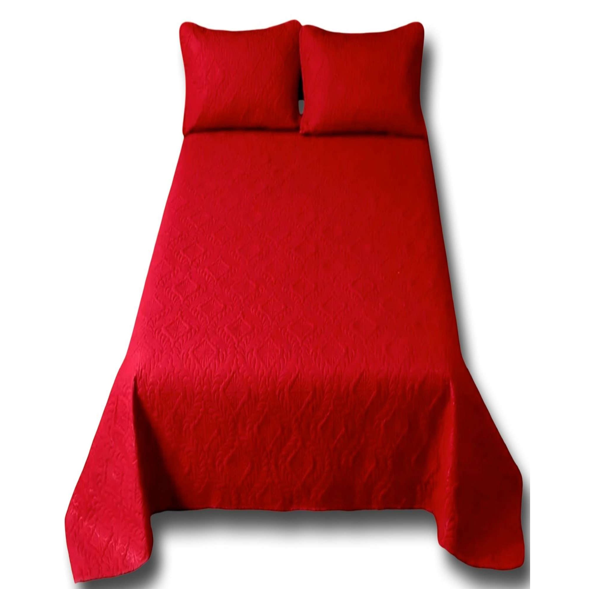 Alonso - Cobertor Colcha De Verano Quilt King Super King 250 Cm X 270 Cm Rojo
