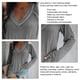 thumbnail image 3 of Camiseta informal de manga larga con cuello en V para mujer y niña, 3 of 5